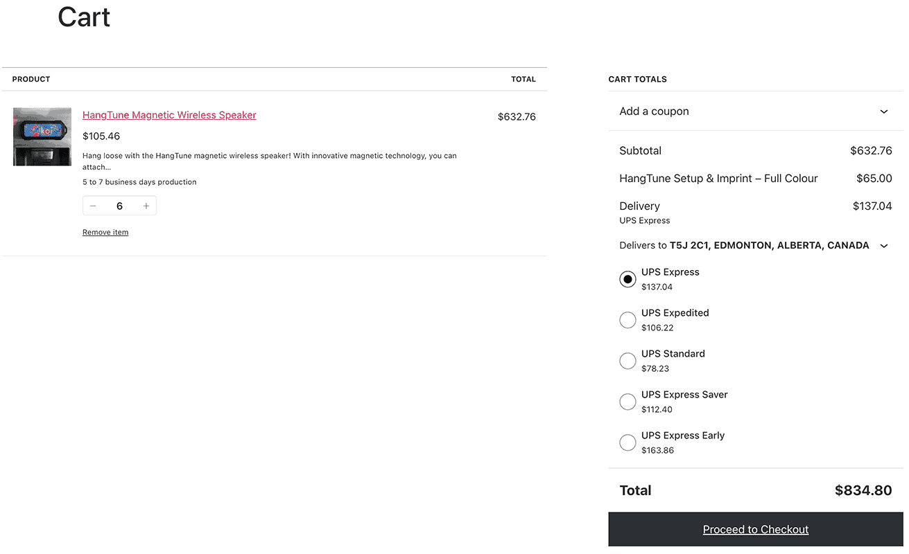 Swago shipping options